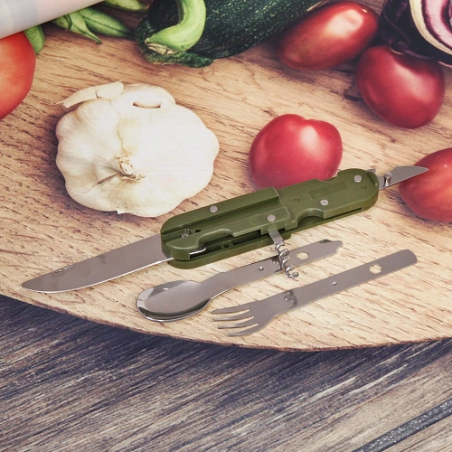 Набор походный столовый 5 в1 микс цветов_9