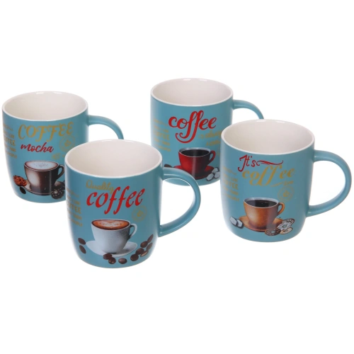 Кружка керамическая 350мл "Кофейный микс", микс рисунков