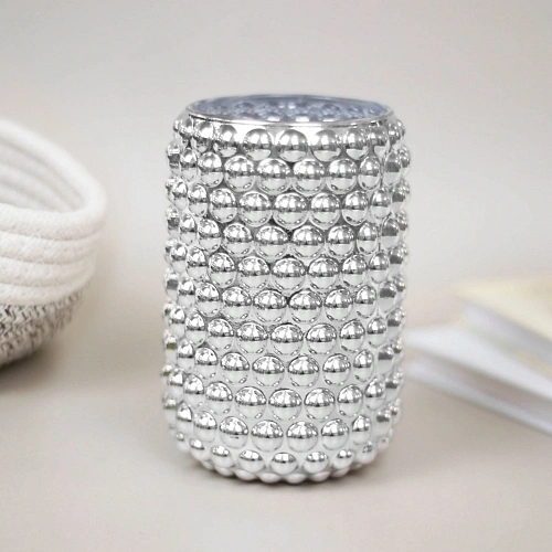 Подсвечник "Капли дождя" 8*12,5 см, Серебро