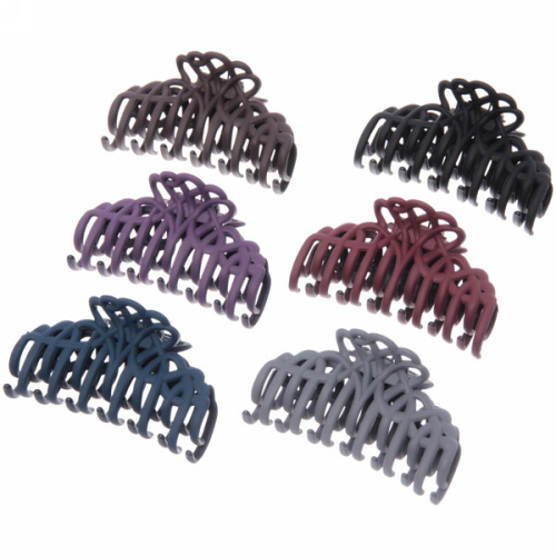 Заколка-краб для волос на блистере "Diana Collection - Milena", микс 6 цветов, 9см 