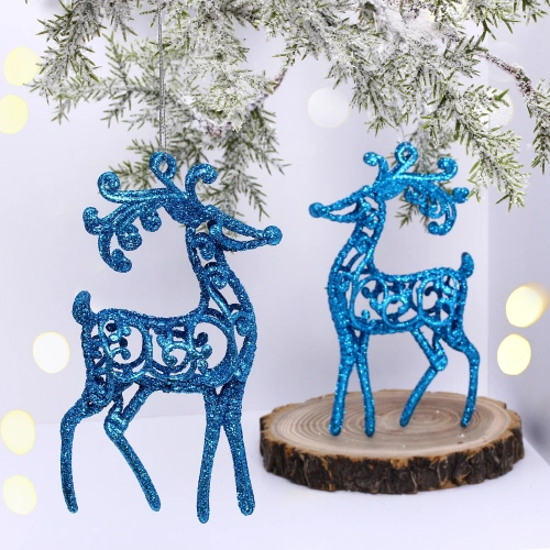 Подвеска "Волшебные рога" 10 см (набор 2 шт), голубой