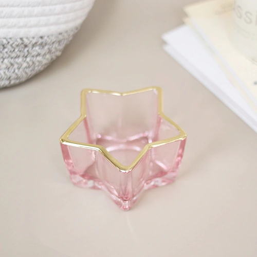 Подсвечник "Звездная ночь" 10*5,5 см, Розовый