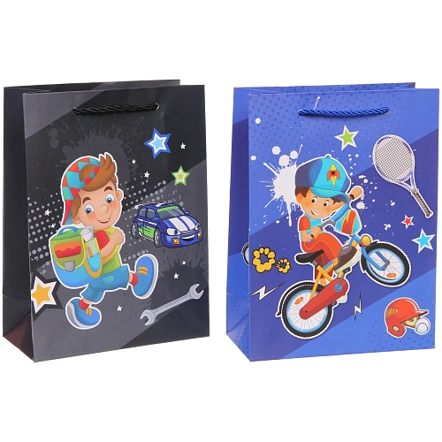 Пакет подарочный Весёлый транспорт 18248,5 см, микс_4