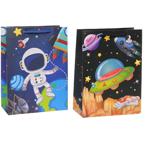 Пакет подарочный Весёлый космос 18248,5 см, микс_4