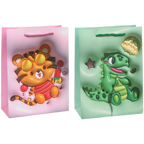 Пакет подарочный Зоопарк 182485 см, микс_3