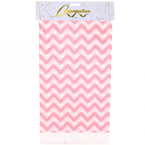 Скатерть "Волны" розовая 108*180см, пвх