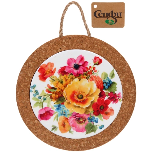 Подставка керамическая 19см "Маковый букет"