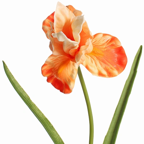 Цветок искусственный Natur 60см Ирис оранжевый_4