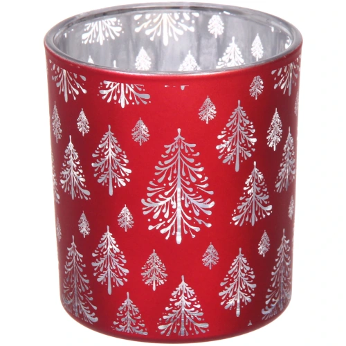 Подсвечник "Сказочная метель" 7*7,8 см, Красный