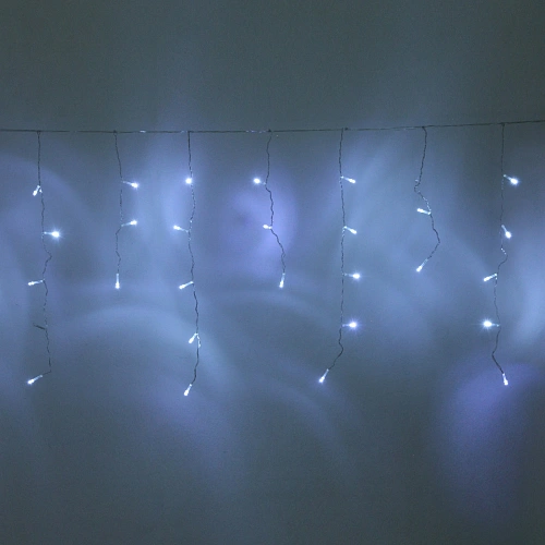 Гирлянда для дома БАХРОМА "Мерцание" ш3м* в30/50 см 120 ламп LED, прозрачн.провод, авторежим, IP-20, Белый (возможность соединения)