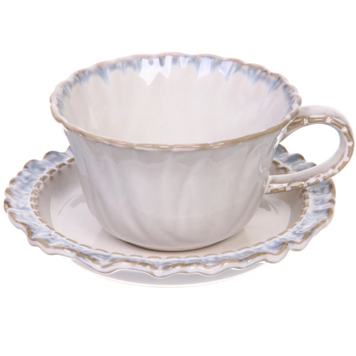 Чайная пара "Верона" (кружка 230мл, блюдце) голубая