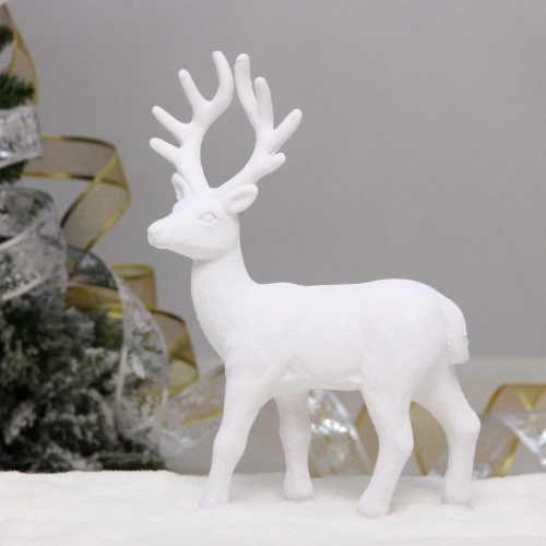 Фигурка новогодняя "Прекрасный олень" 13*5*22 см, Белый