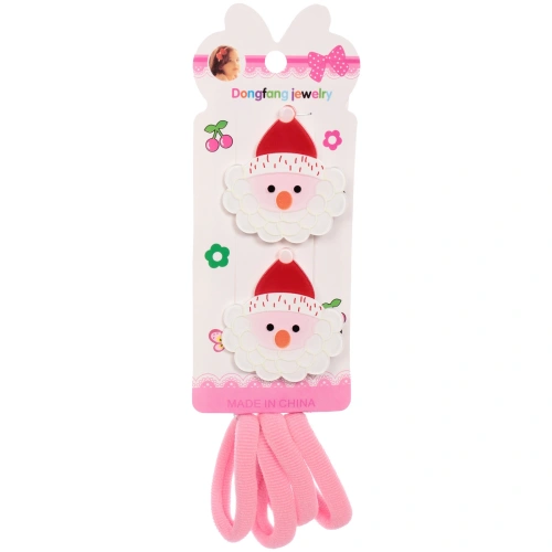 Аксессуары для волос детские 6шт "БИСКВИТ", Дед Мороз,14*6см