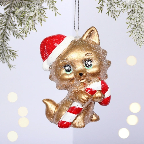 Ёлочная игрушка "Милый котёнок" 7*5*10 см