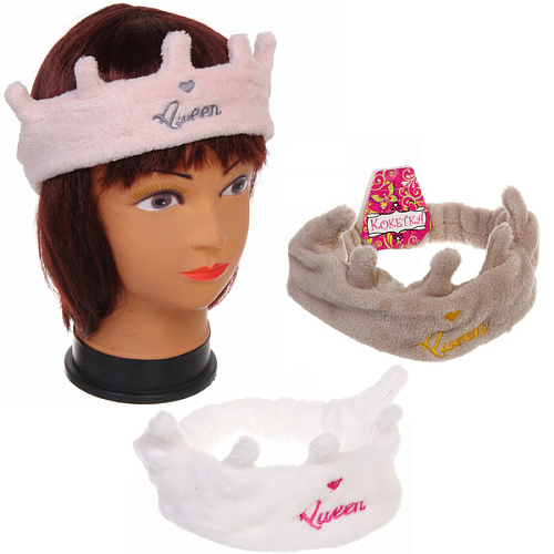 Повязка на голову "Кокетка - Queen", микс 3 цвета, 21*10см