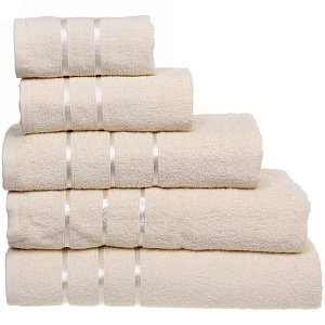 Полотенце махровое 30*60см "LUNA" цвет бежевый 01020 плотность 360гр/м2