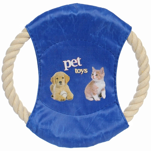 Игрушка текстиль Фрисби, цвет синий, 18см (лейбл)_6