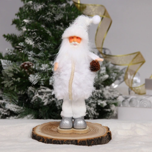 Фигурка новогодняя "Щедрый старичок" 20 см, серебро