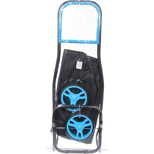 Тележка хозяйственная с сумкой (932538см, колеса 16см,грузоподъемность до 30 кг) синяя DC307_14