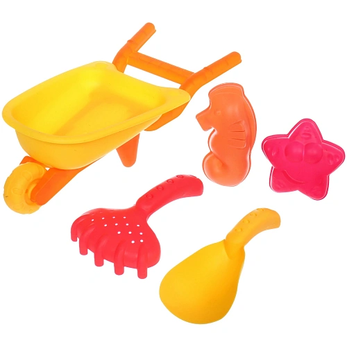 Набор для игры в песочнице Тачка, 3214 см, 5 предметов, микс_19