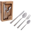 Набор столовых приборов "SANLI" 24шт (6ножей, 6вилок, 6ст.ложек, 6ч.ложек), с узором, цвет серебро