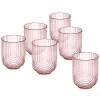 Стакан низкий 380мл "Enjoy Life" в наборе 6шт, цвет розовый