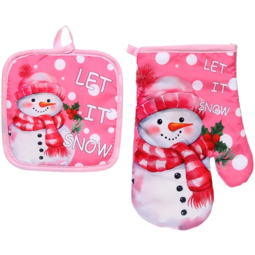 Прихватка в наборе с прихваткой-варежкой "Fairytale - Снеговик" 26*17 см, 17*17 см