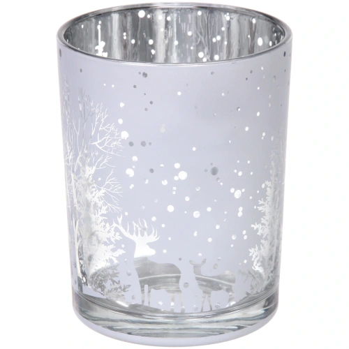 Подсвечник "Зимнее сияние" 10*12,5 см, Белый