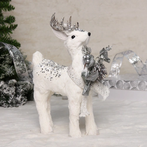 Фигурка новогодняя "Оленёнок с шишками" 21*9*28 см