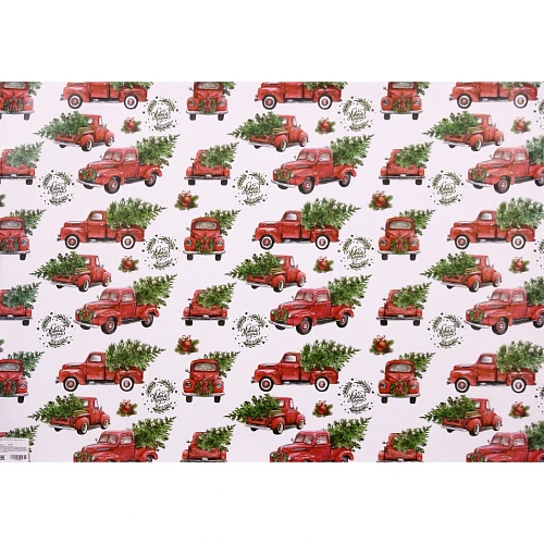 Бумага упаковочная 50х70 см Зимнее путешествие!_3