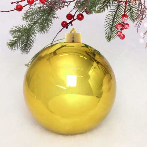 Новогодний шар 25 см "Глянец", золото