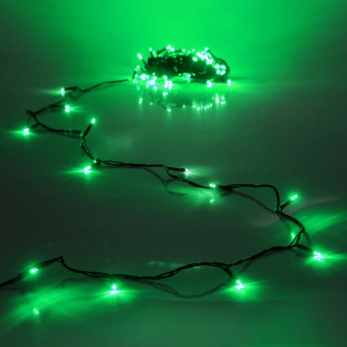 Гирлянда для дома  3,5м 36 ламп LED зелёный пров.,8 реж, IP-20, Зелёный