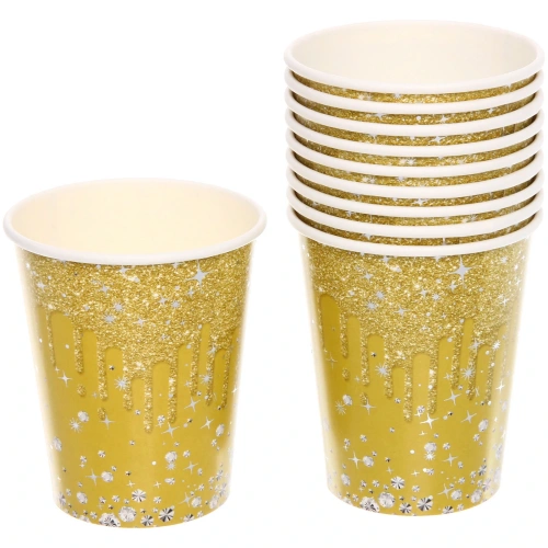 Стакан бумажный 0,2л в наборе 10 шт "Галактика", Шампань