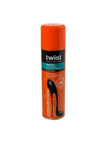 Краска аэрозольTWIST Casual для замши, нубука, велюра коричневая 250мл