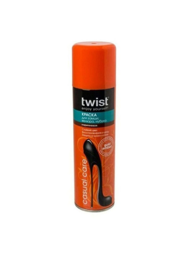 Краска аэрозольTWIST Casual для замши, нубука, велюра коричневая 250мл