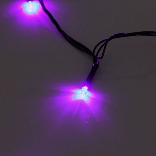 Гирлянда для дома  7,5м 80 ламп LED зелёный пров,8 реж, IP-20, Фиолетовый_18