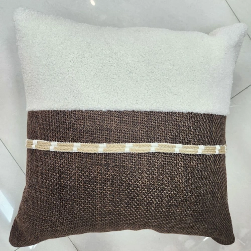 Чехол для декоративной подушки "DEFA", 43*43 см, цвет тёмный шоколад