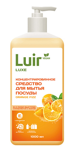 Средство для мытья посуды LUIR  апельсин 1000 мл   