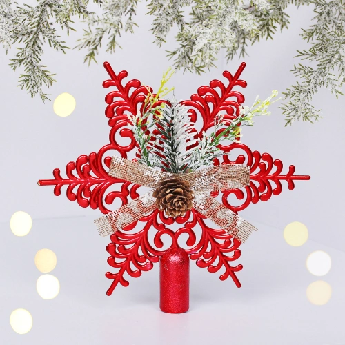 Звезда на ёлку 19*19 см "Хвойная", Красный