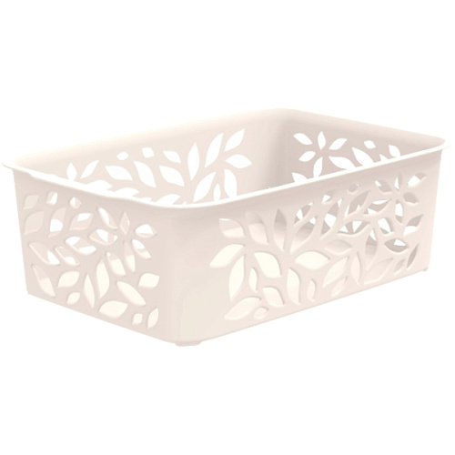 Корзина для хранения универсальная LEAVES, молочный,18.4*12.7*6.2см, 1,2л 