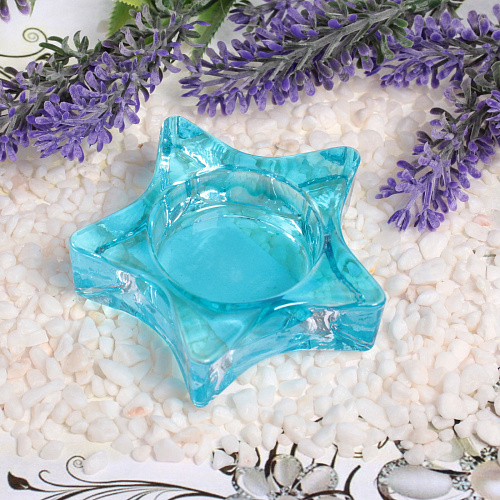 Подсвечник Tea-звезда 7,52,5см цвет голубой_3