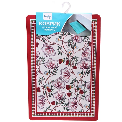 Коврик для ванной 38*58 "Экзотические цветы"