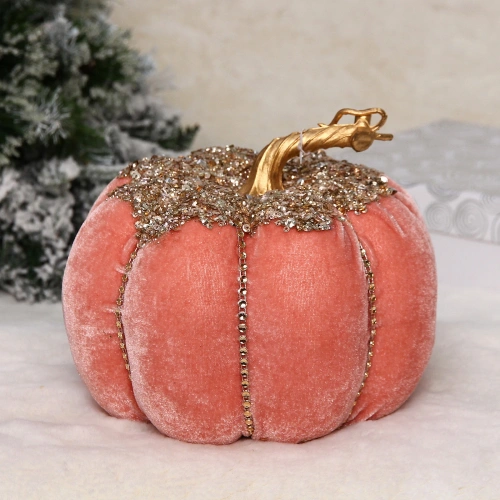Фигурка новогодняя "Изящная тыква" 20*15 см, Розовый