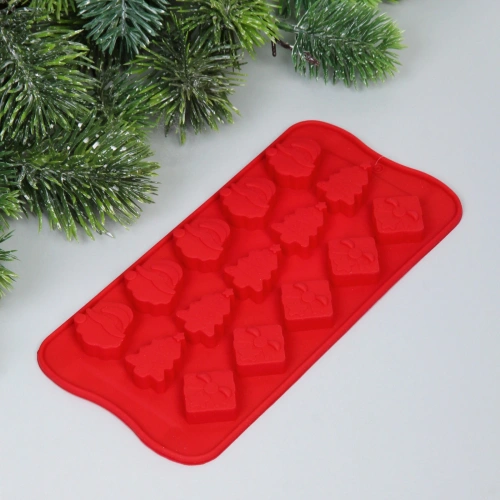 Форма силиконовая "Зимний праздник" 21,5*10*1см