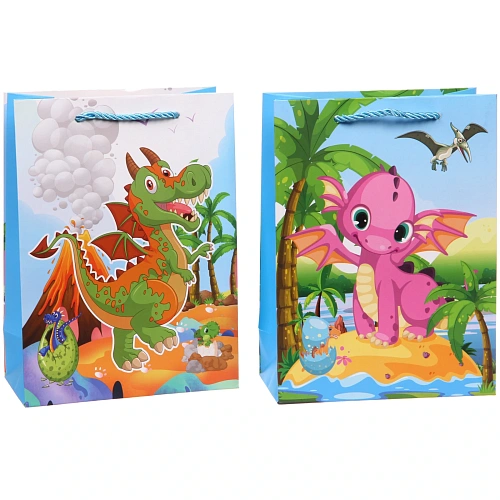 Пакет подарочный Динозаврик 18248,5 см, микс_4