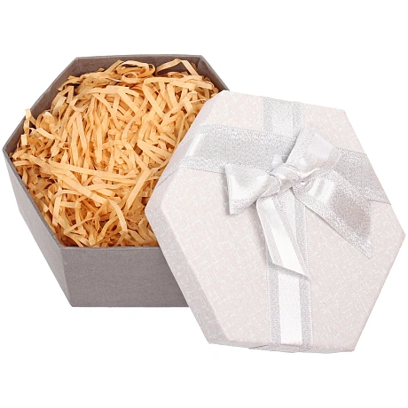 Наполнитель бумажный для подарков "Подарок близким" 50г , бежевый